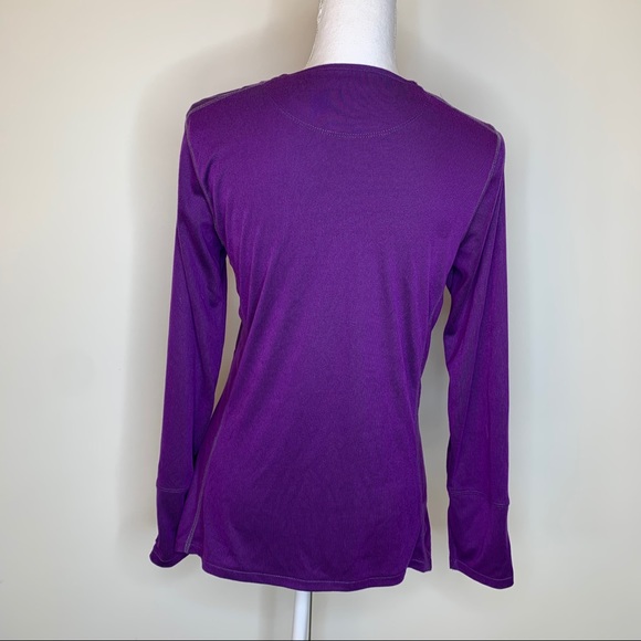 WOOLRICH V-NECK PULLOVER PURPLE TOP - Picture 9 of 14